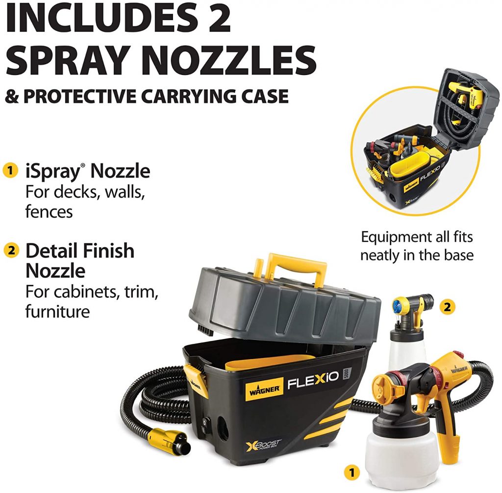 81EYUdV1lgL. AC SL1500 Wagner Spraytech 0529091 FLEXiO 5000 Stationary HVLP Paint Sprayer--(Best Paint Sprayer For Cabinets)